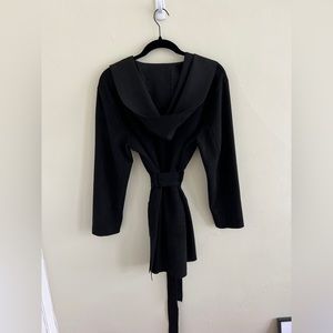 Zara Basic Black Wrap Coat